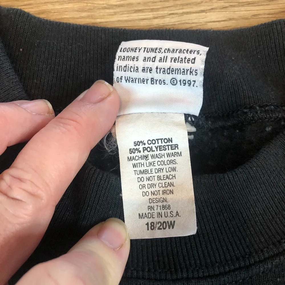 Vintage Tweety Bird Crewneck Sweatshirt 18/20W Looney Tunes Warner Bros‎ Y2K 90s - Picture 5 of 8